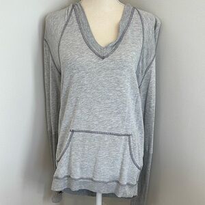 Feel the Piece Hooded Long Sleeve Kangaroo Pocket Sweatshirt